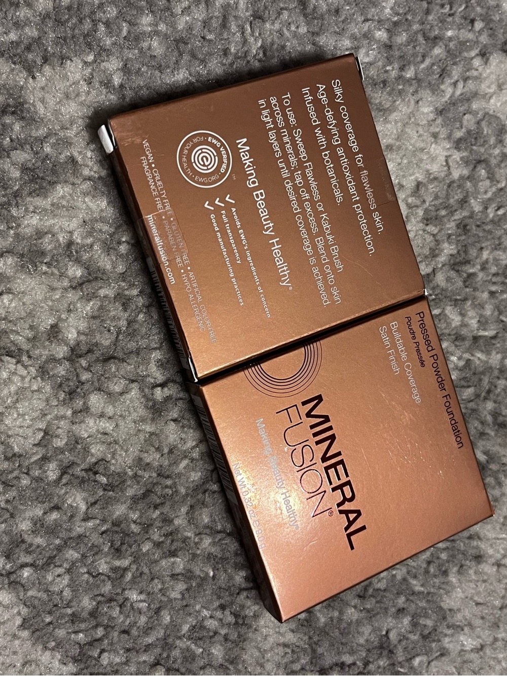 2x MINERAL FUSION PRESSED POWDER FOUNDATION WARM 2 BUFF FULL SIZE!